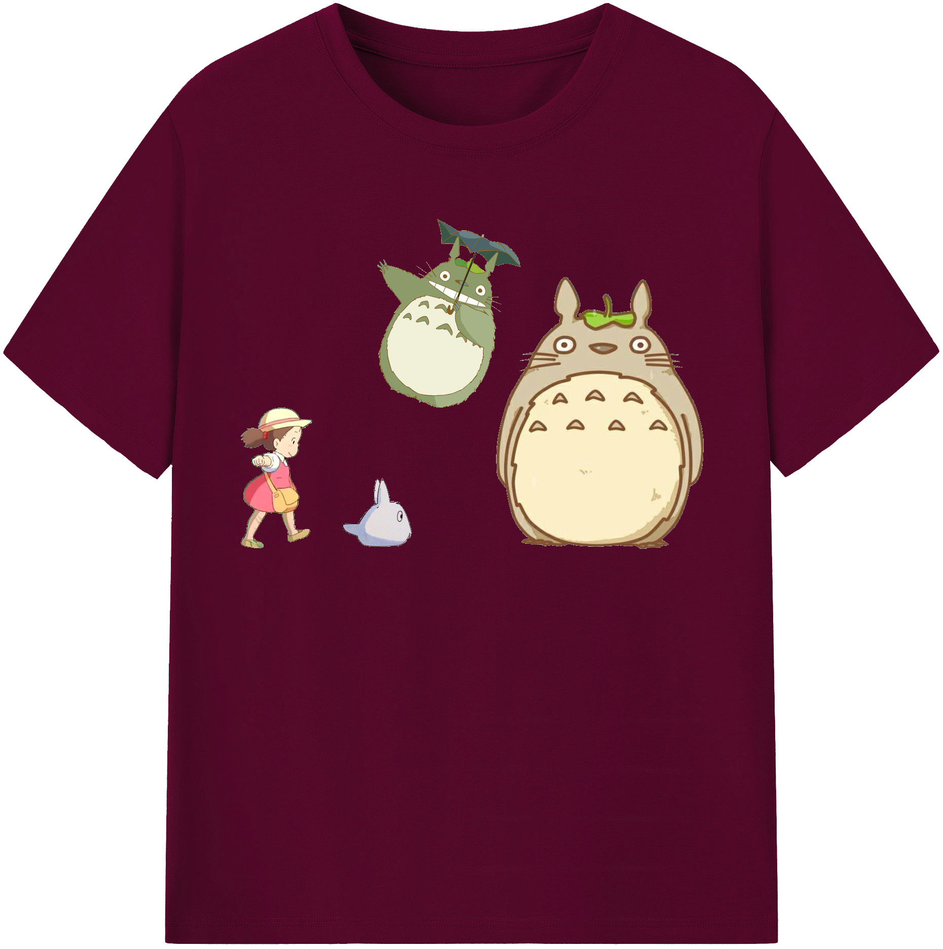 （画像用） となりのトトロ 草壁メイ 草壁サツキ My Neighbor Totoro Satsuki Kusakabe Mei Kusakabe レディースカジュアルプリントTシャツ（綿100％）